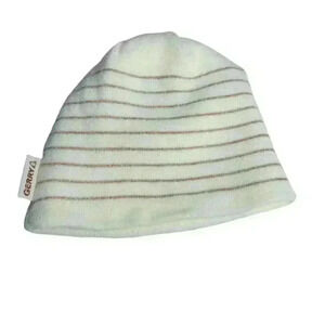 Gerry Weber knit stocking hat gold white stripes outdoor